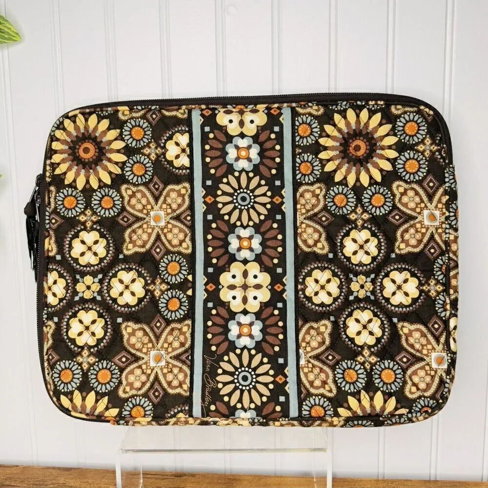 Vera Bradley CANYON Padded Tablet Laptop Sleeve Cotton Case Top Load 14”x11”